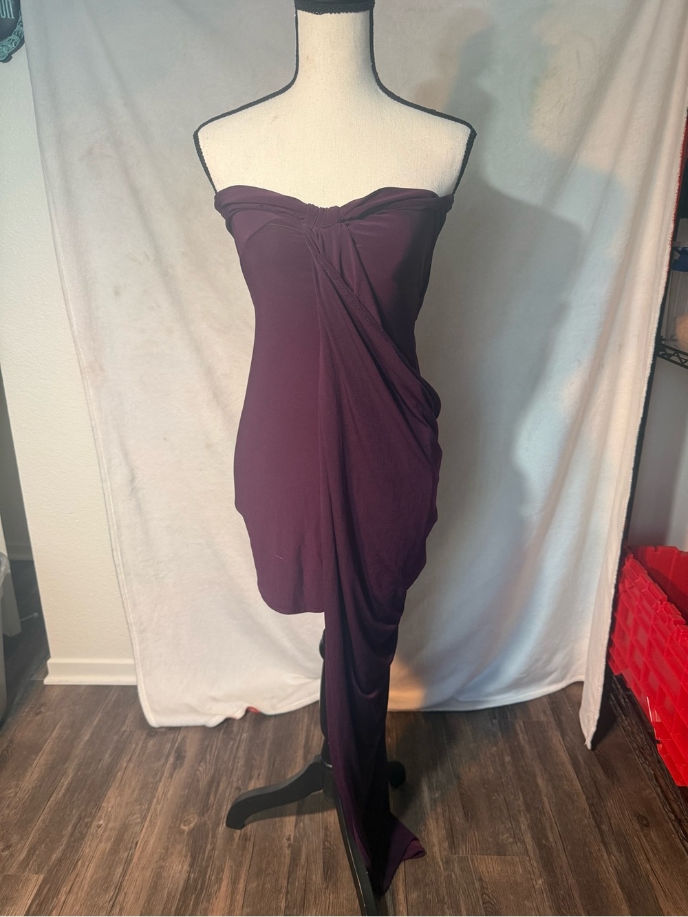 🍷 Fashion Nova Wine and Dine Draped Maxi Dress – Plum 🍷
